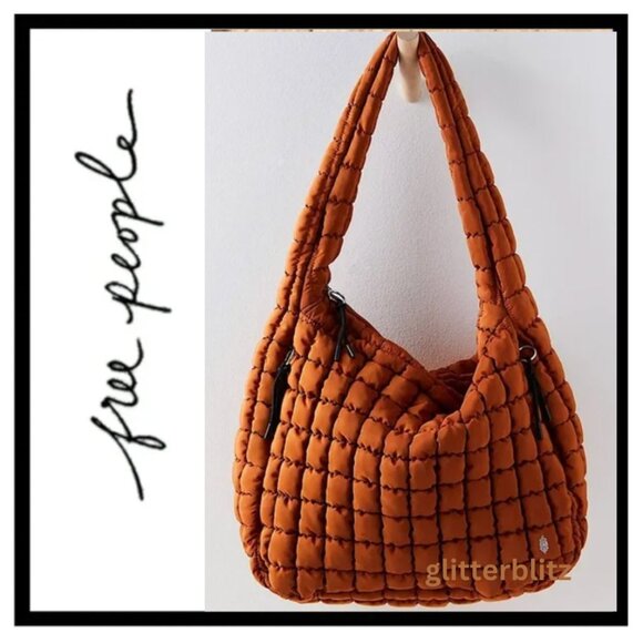 Free People Handbags - Free People Quilted Carryall Bag in Roasted Chestnut